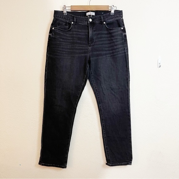 Loft Made and Loved The Girlfriend Hi-Rise Jeans Women Size 30 Black - Picture 1 of 11